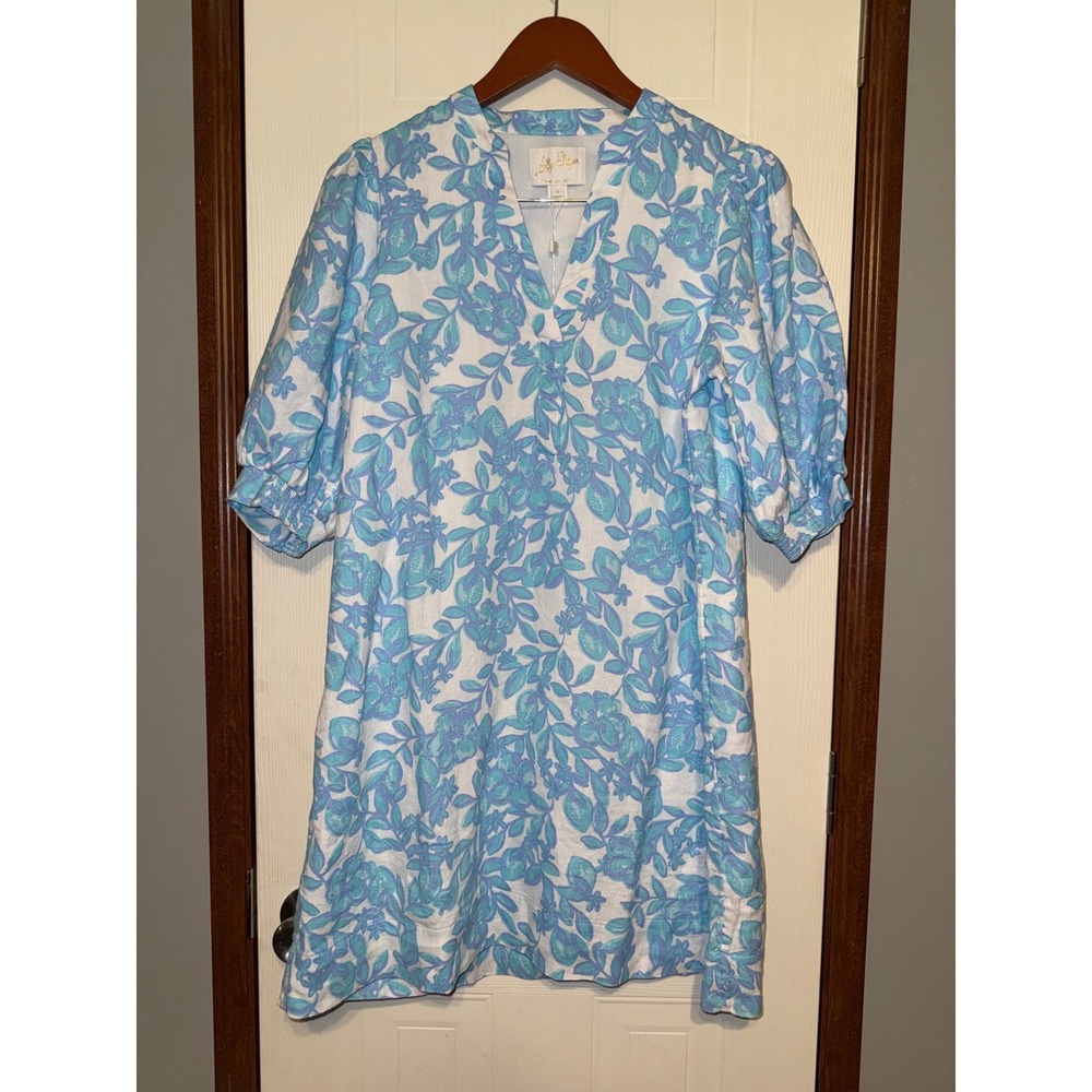 Lilly Pulitzer Maleigh Elbow Sleeve Dress Jacaranda Blue Simply The Zest 6 NWT